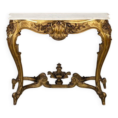 Console en bois doré époque Napoléon III