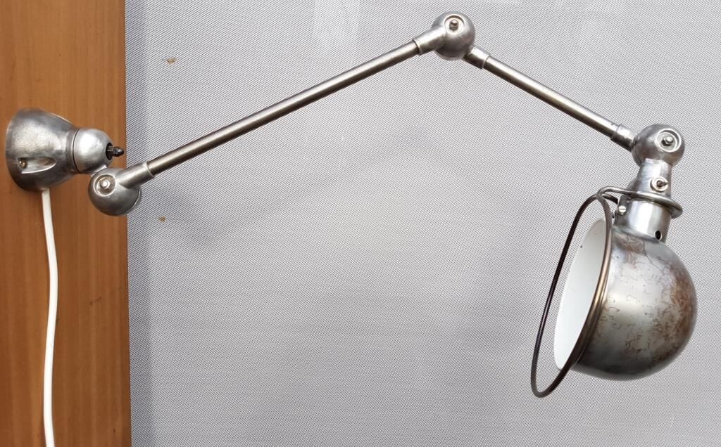 Jieldé workshop wall light 2 brushed arms