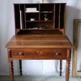 Walnut sloped sorting desk
