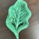 Plat feuille céramique verte