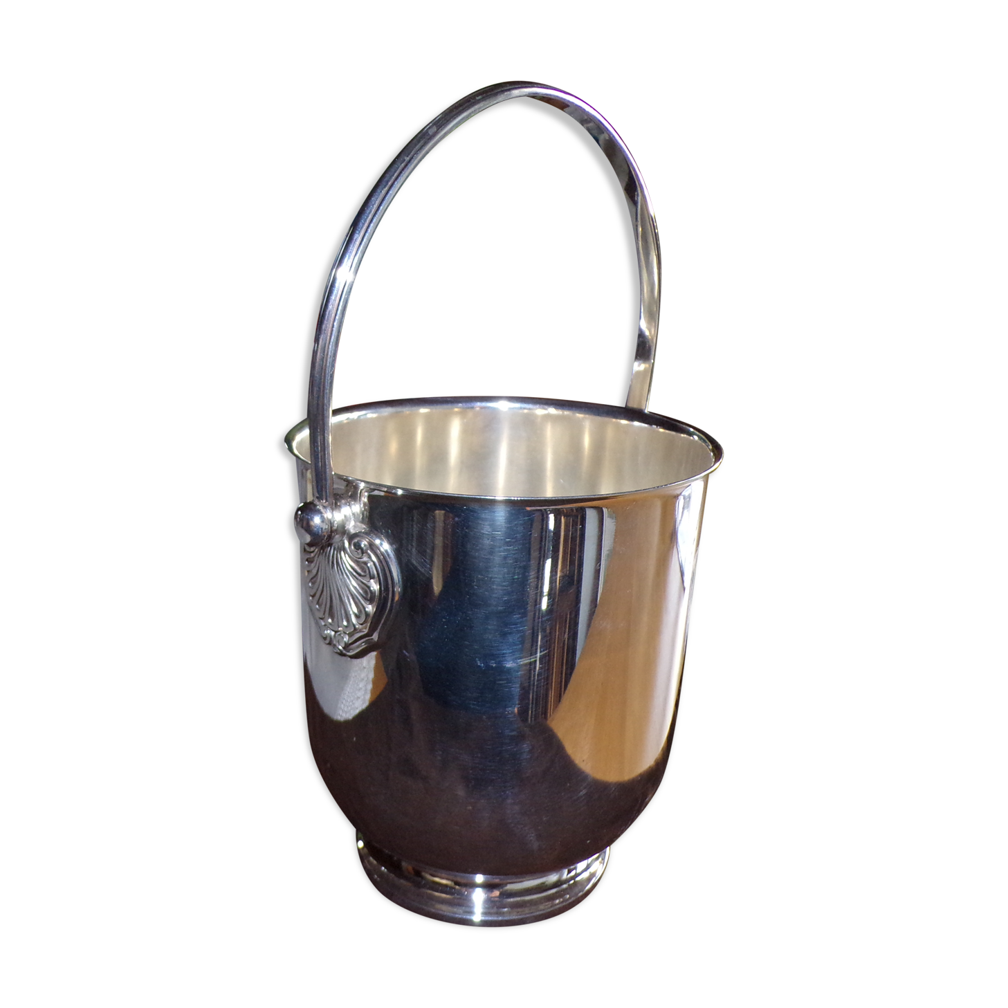 Silver metal ice bucket Christofle Gallia