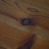 Mid-century Danish round dining table in solid pine, 1970s.