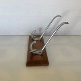 Wooden wall coat rack 2 hooks