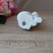 Vintage porcelain sitting cat figurine taiwan collection