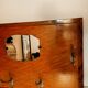 Mirror coat rack, old wood