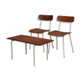 Chairs and bedroom table in Auping teak 50s