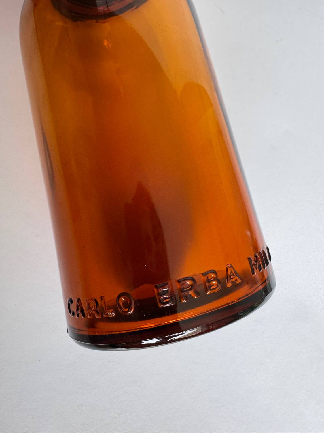 Vintage Mid Century Modern Glass Apothecary Bottle By Carlo Erba Milan