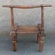 Antique wooden stool. Baoulé African art from Ivory Coast.