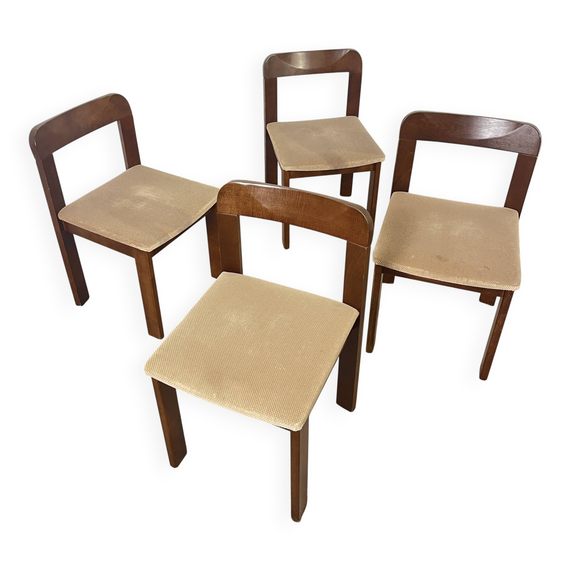 Set of 4 modernist vintage chairs