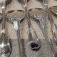 12 silver-plated metal ice scoops by silversmith Ravinet Denfert with nets