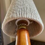 Vintage wood and cotton lamp
