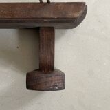 Antique wooden wall coat rack