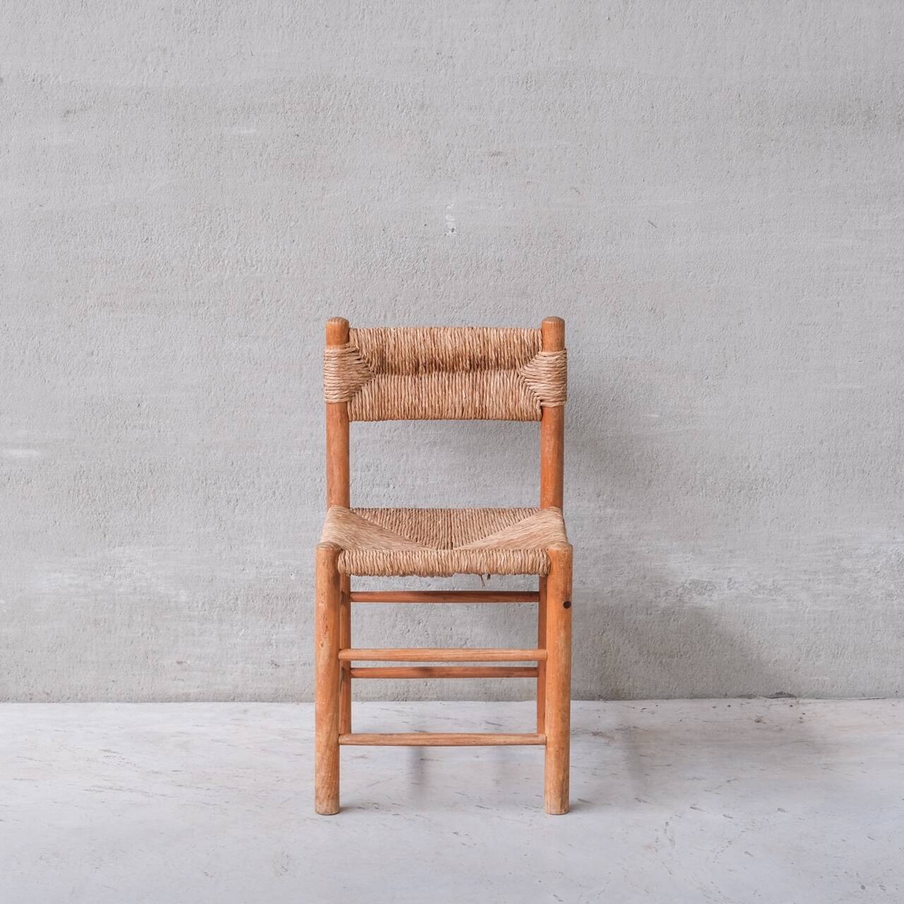 Single Mid-Century Rush Chair by Ate van Apeldoorn for Houtwerk Hattem