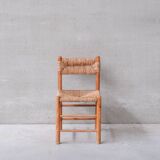 Single Mid-Century Rush Chair by Ate van Apeldoorn for Houtwerk Hattem