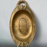 Art Deco oval silver-plated metal dish