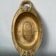 Art Deco oval silver-plated metal dish