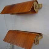 Pair of teak bedside sconces, model V321 from Nator