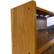 Étagère/vitrine/meuble de collection vintage en bois peu profond
