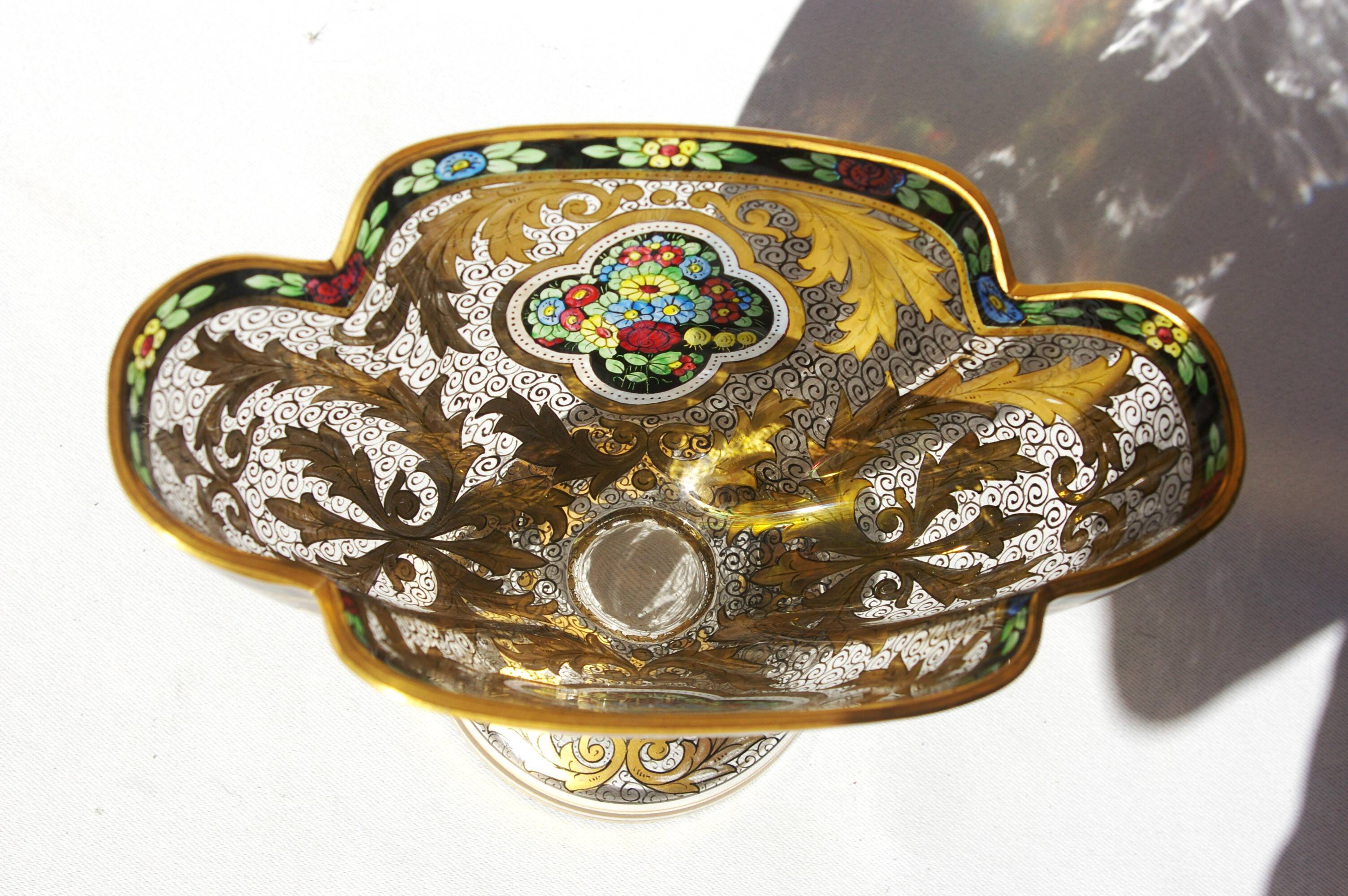 Bohemian Haida Art Nouveau Glass Vase Hermann Pautsch