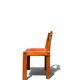 Chair S24 Pierre Chapo - Solid Elm & Cognac Leather Brutalist