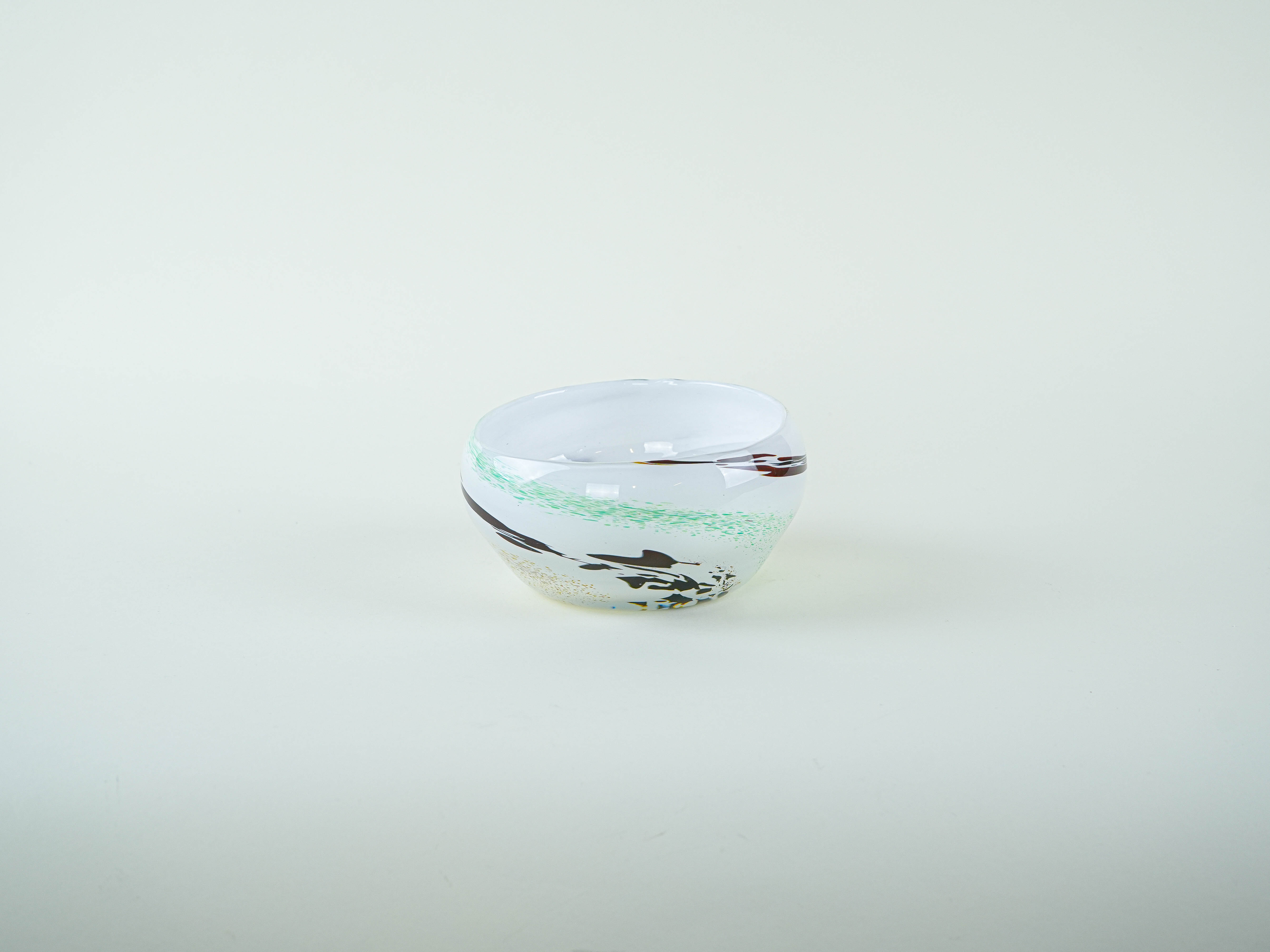Glass bowl, Danish design, 1970s, made in Denmark