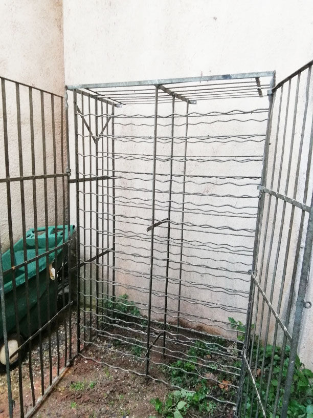 Old iron bottle storage