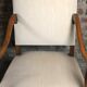 Chairs (pair) Sheep bones in walnut-tinted beech and marbled beige velvet