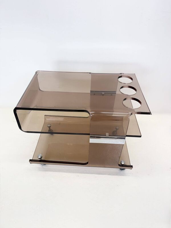 Bar en plexiglas signé « Michel Dumas », années 1970