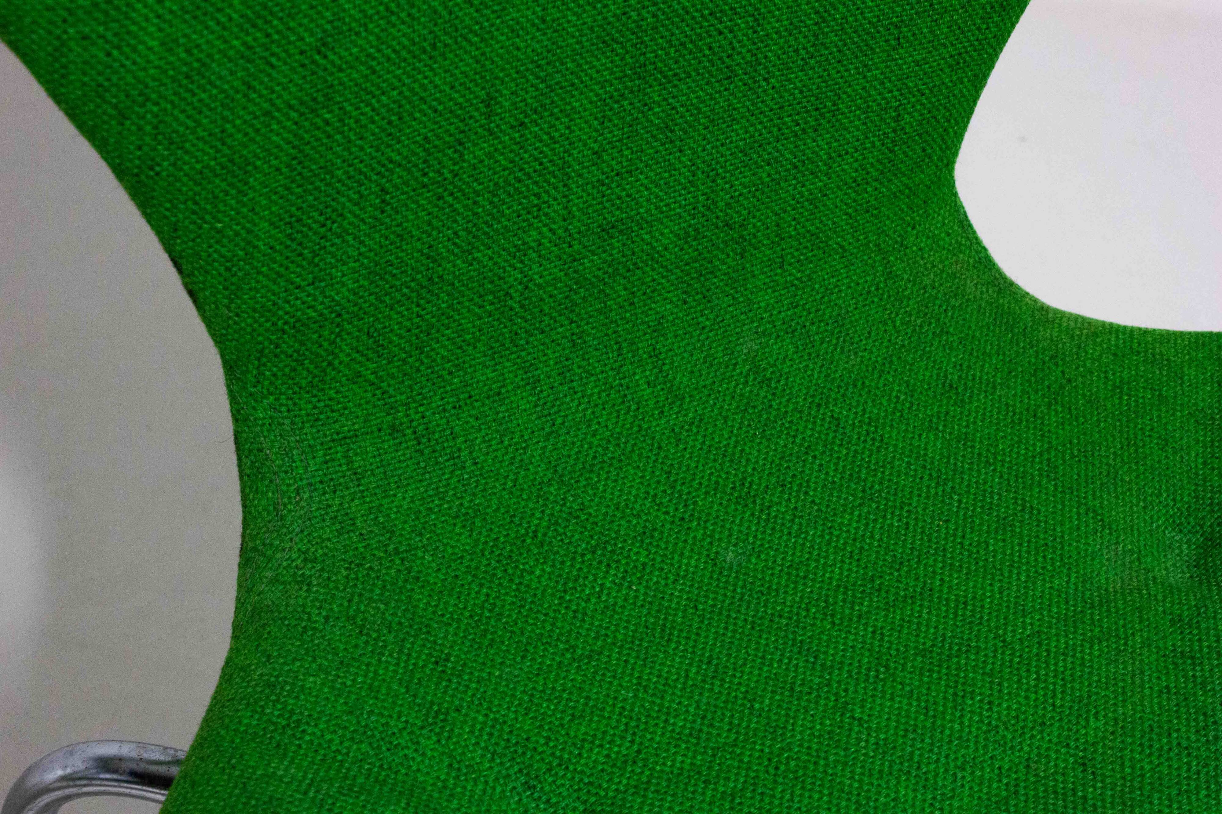 Set of 4 Fritz Hansen butterfly chairs in deep green fabric, 1980s