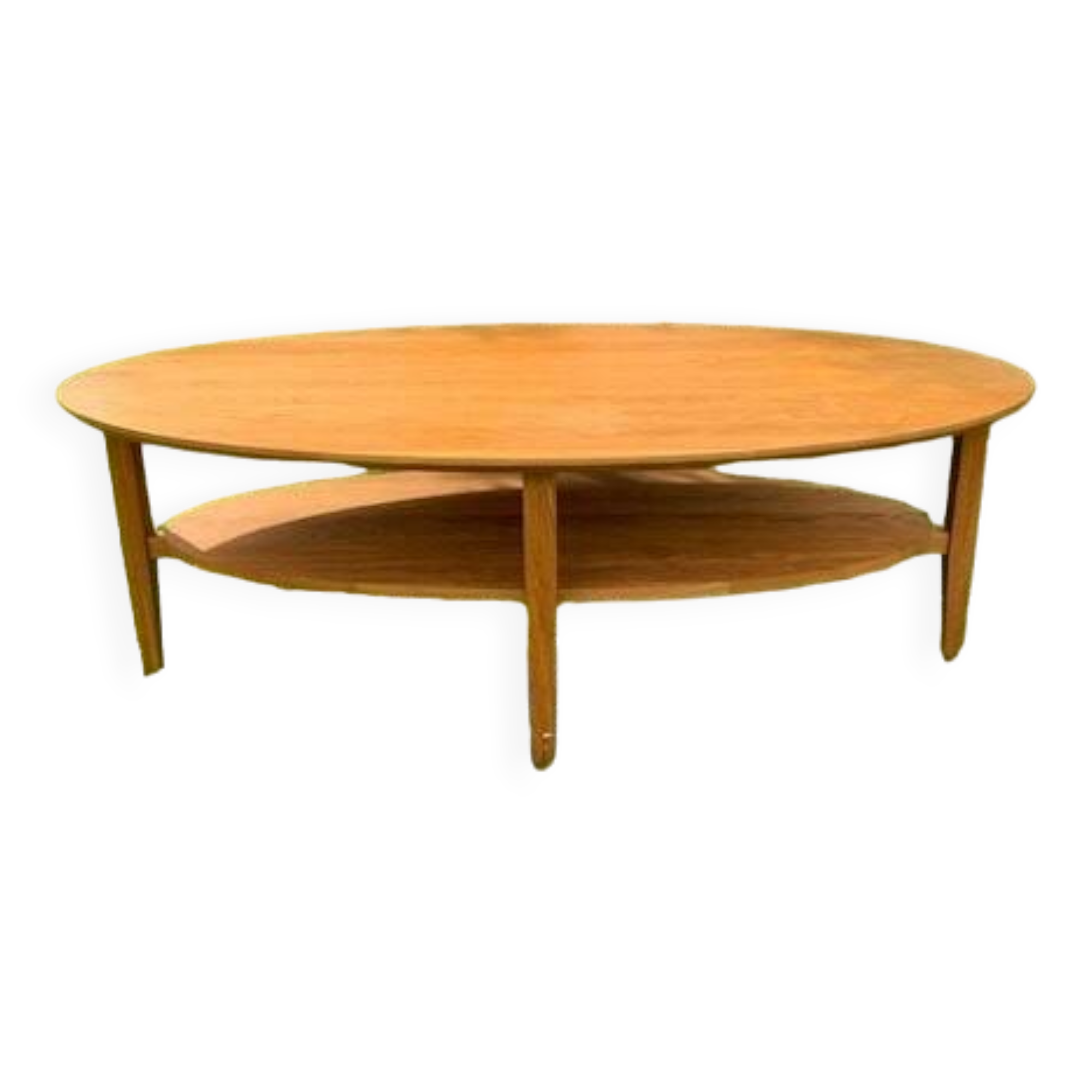 Solid beech coffee table - Sweden 70s/80s