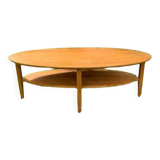 Solid beech coffee table - Sweden 70s/80s