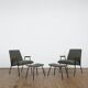 Two sets of lounge chairs with ottoman by Pierre Guariche for Meurop