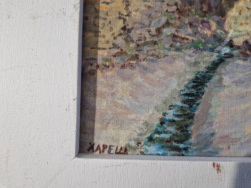 Christian Xapella (1927-2021) - Oil on canvas - Landscape with a bridge, near Carcassonne