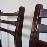 6 Scandinavian chairs skaï white