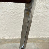 4 vintage leather/iron chairs