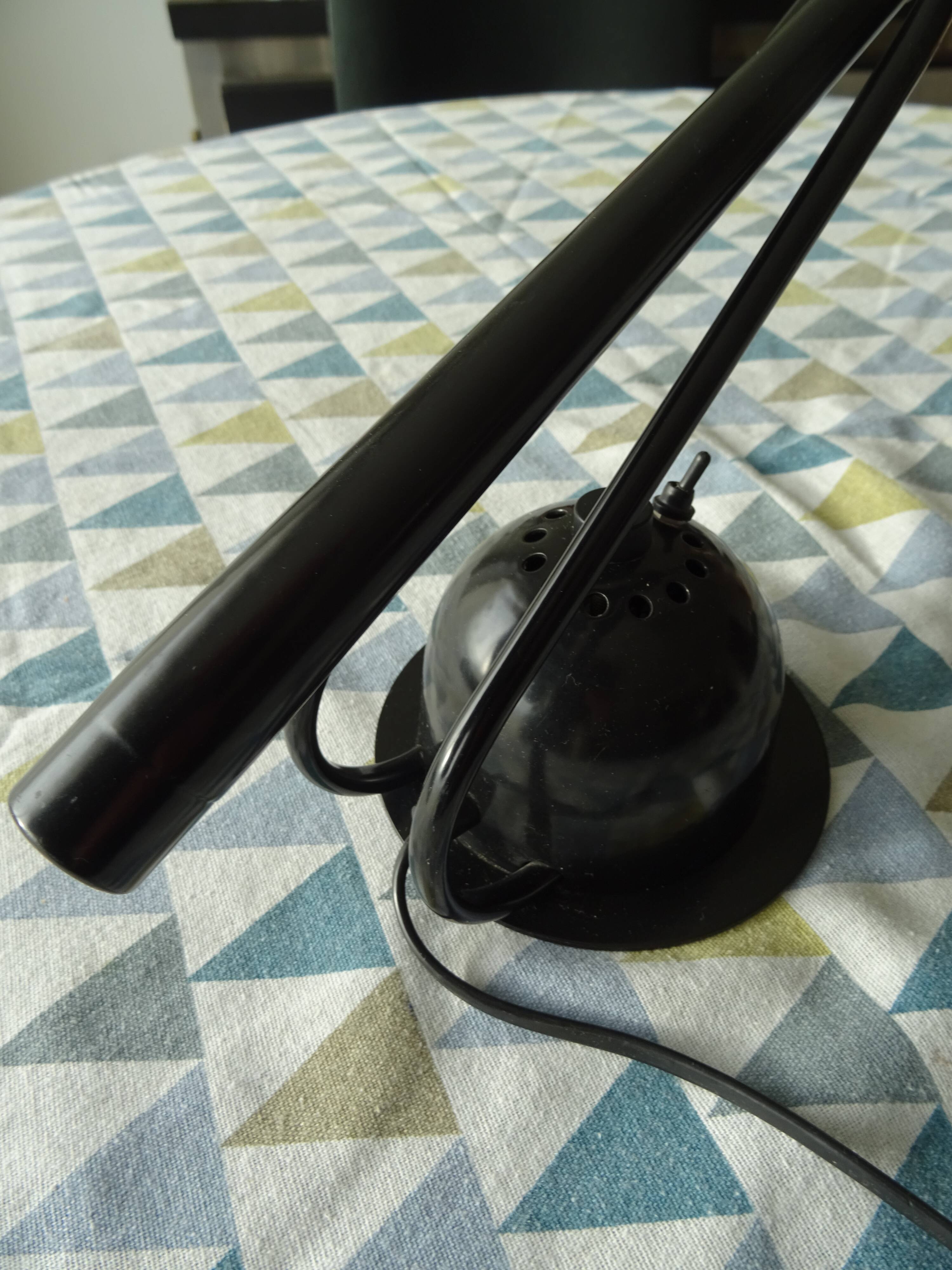 Aluminor articulated lamp black metal Vintage 70/80