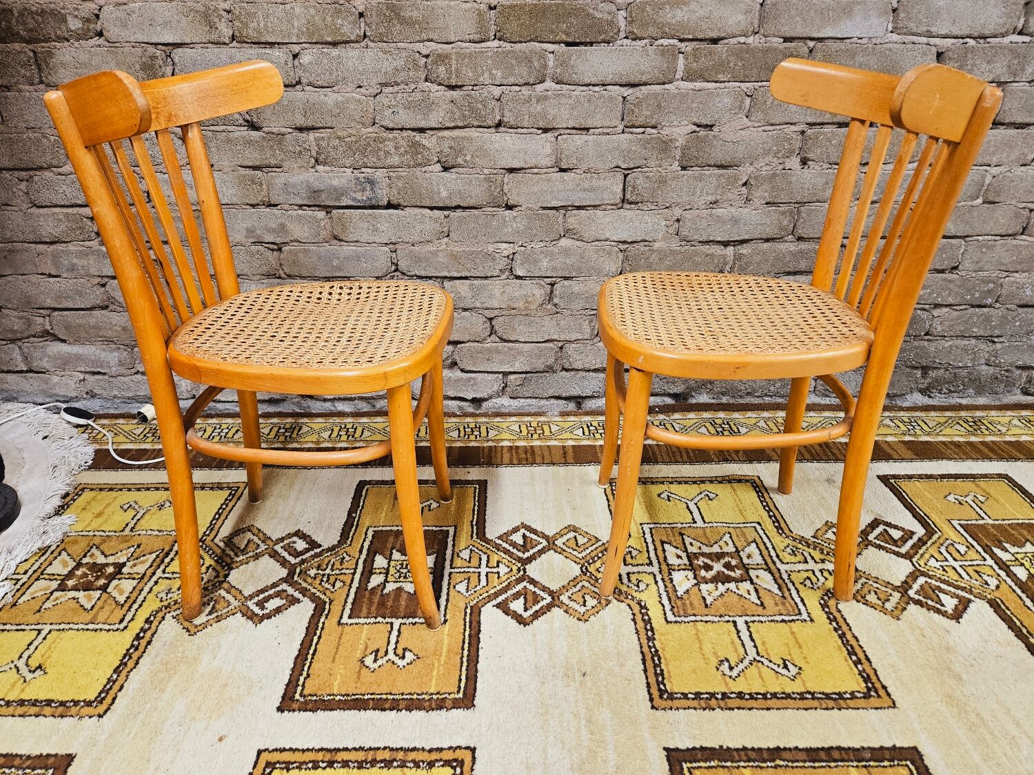 Pair of chairs bistrot 1960s vintage