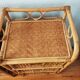 Pair of vintage rattan bedside tables