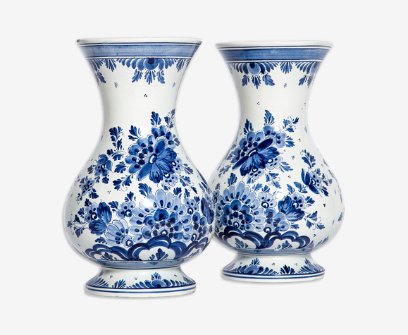 Handmade and hand-painted Delft vase | Selency