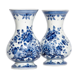 Handmade and hand-painted Delft vase