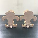 Pair of Henriot Quimper fleur-de-lys vases