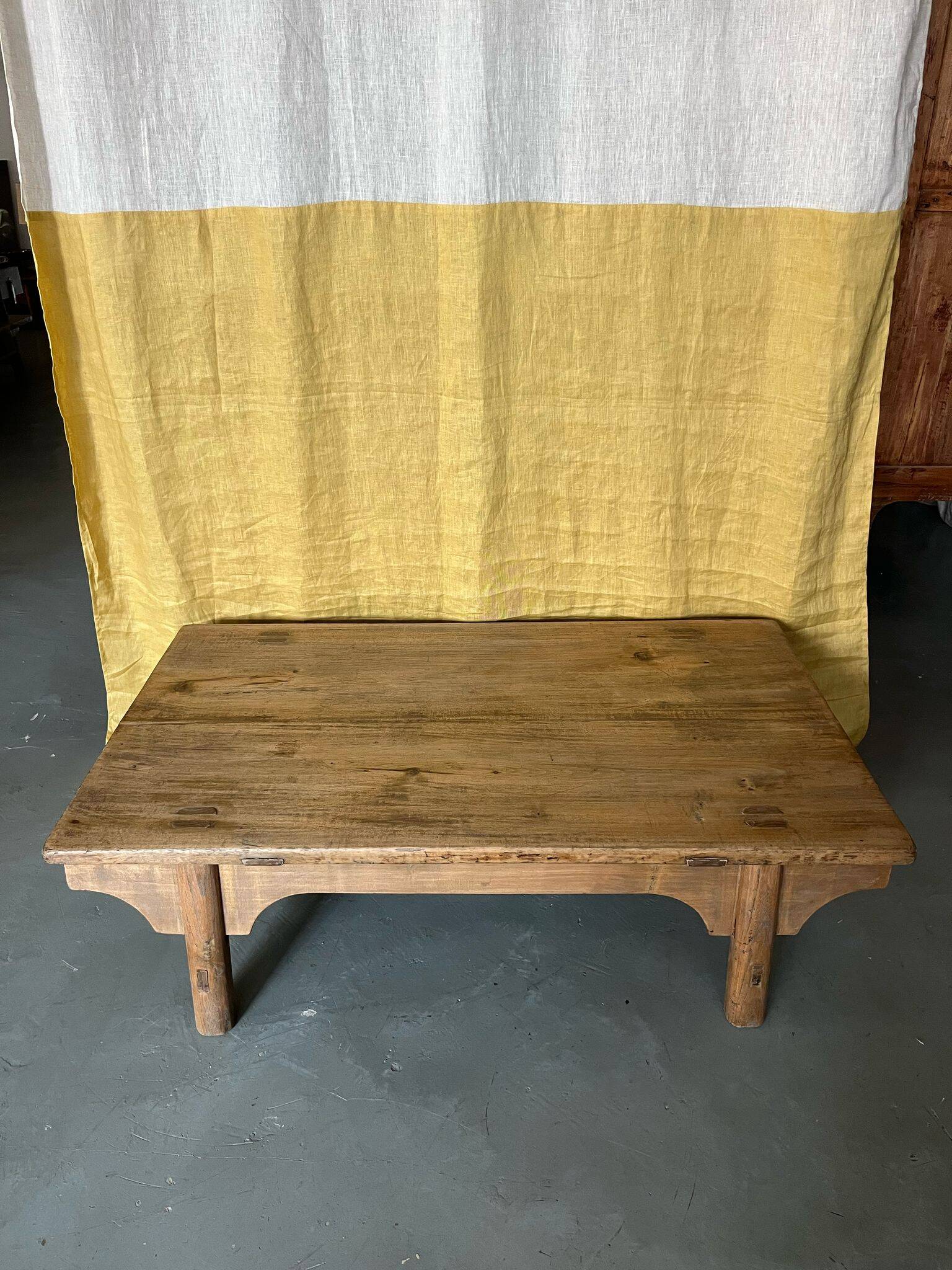 Antique Elm Wood Coffee Table