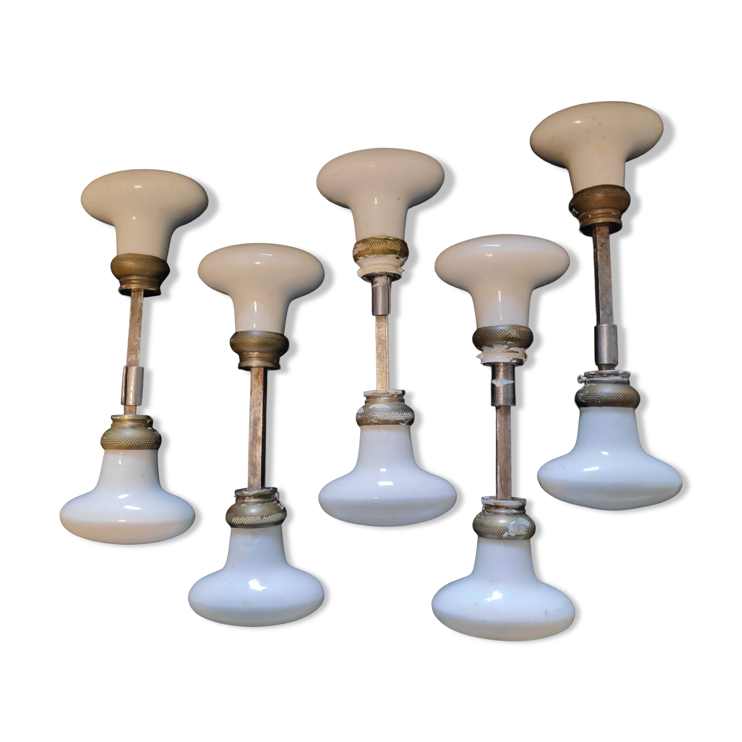 Set of 5 pairs of porcelain handles (B-0017)