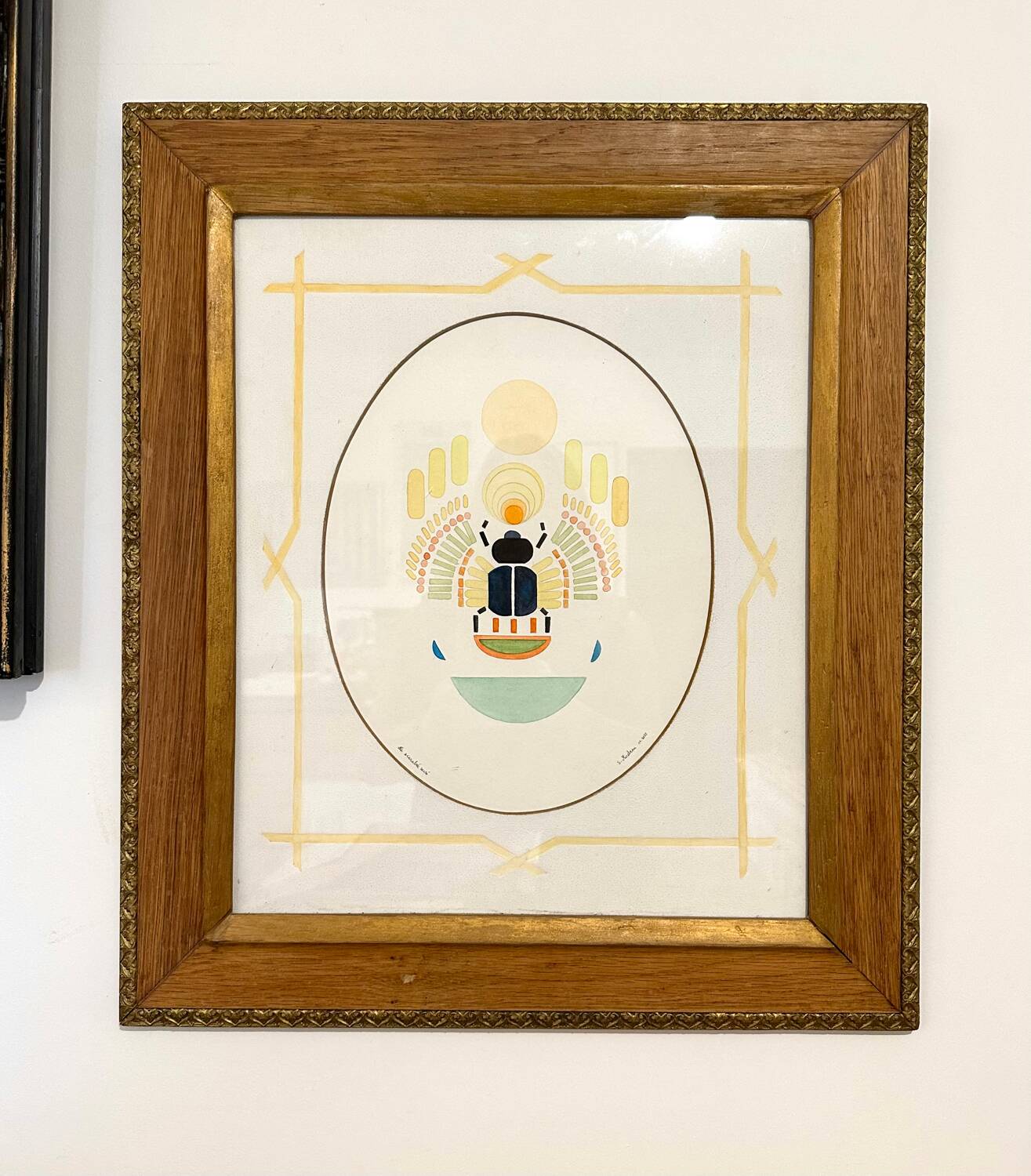 Egyptian scarab frame