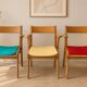 Vintage Bridge armchairs with compass legs – 1950s/60s