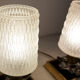 Paire de lampes de chevet 1960 laiton verre etoile