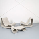Swisspearl/Eternit Willy Guhl set of 2 Loop Chairs and 1 Loop Table