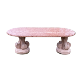 Large oval table marble top