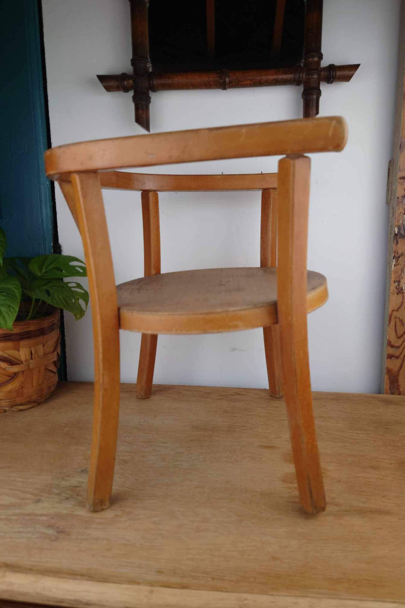 Antique Wooden Children's Chair - Baumann Style