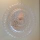 Plafonnier rond en verre bullé années 60-70